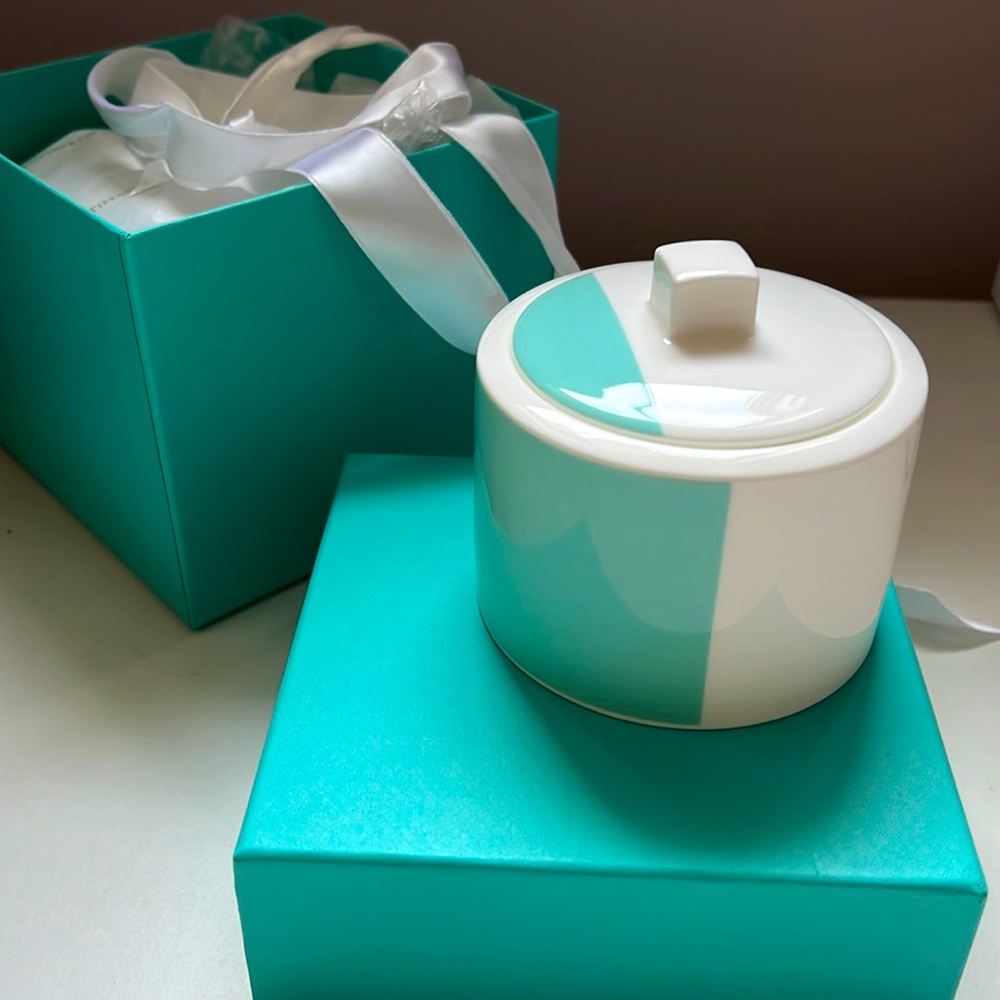 Tiffany colorblock sugar bowl